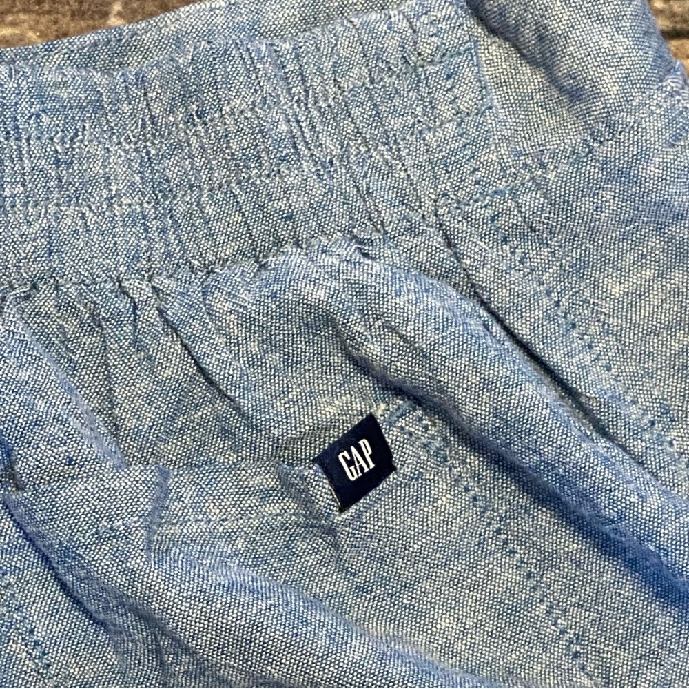 New with Tags GAP Women's Light Blue Chambray Linen-Blend Shorts Size Medium - Picture 5 of 10